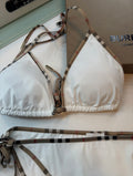 White Burberry Bikini