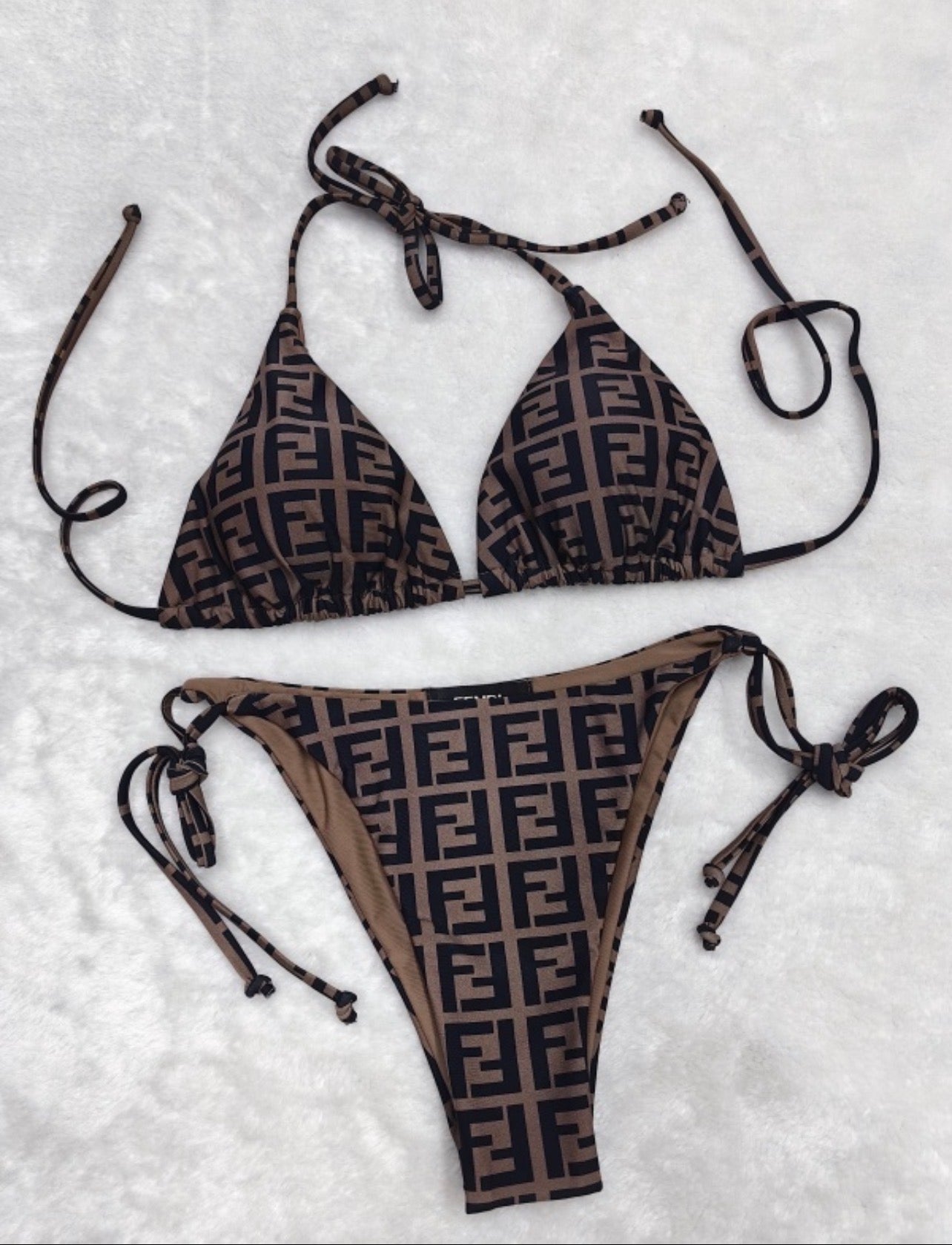BROWN FENDI BIKINI