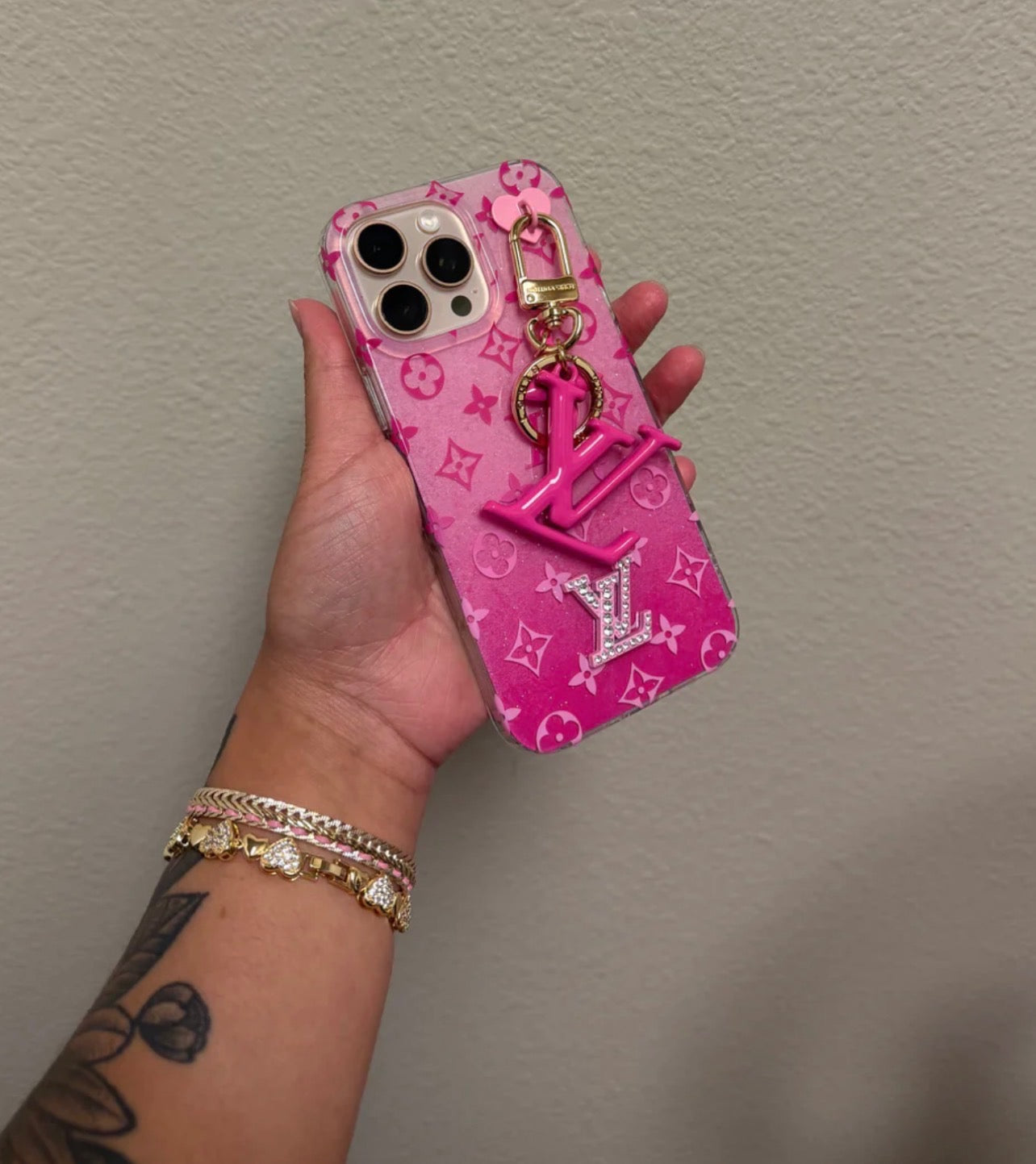 PINK LV WITH CHARMS