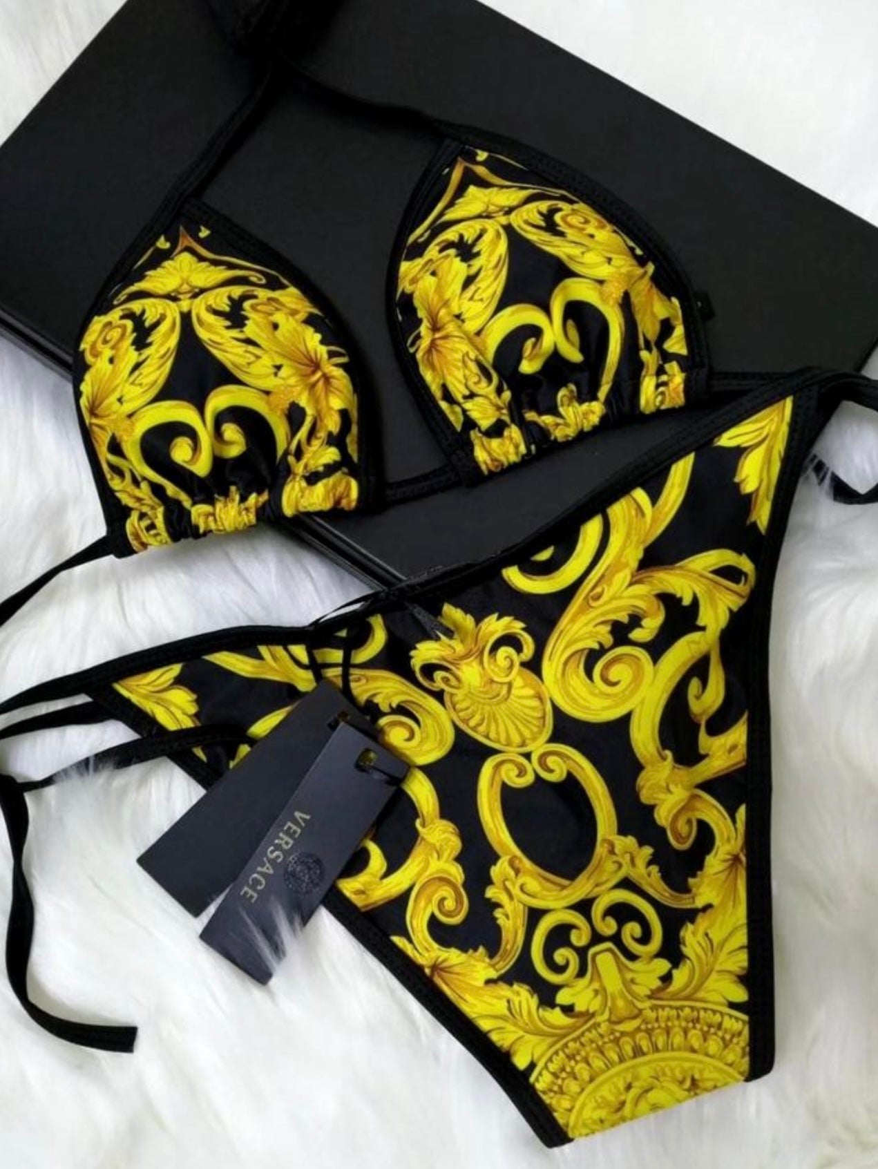 VERSACE BLACK & GOLD BIKINI