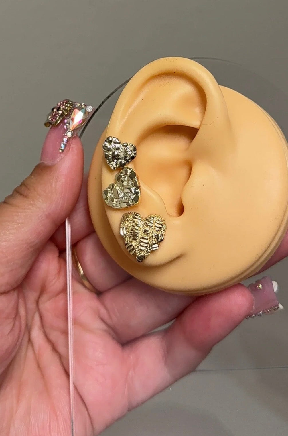 HEART NUGGET EARRINGS