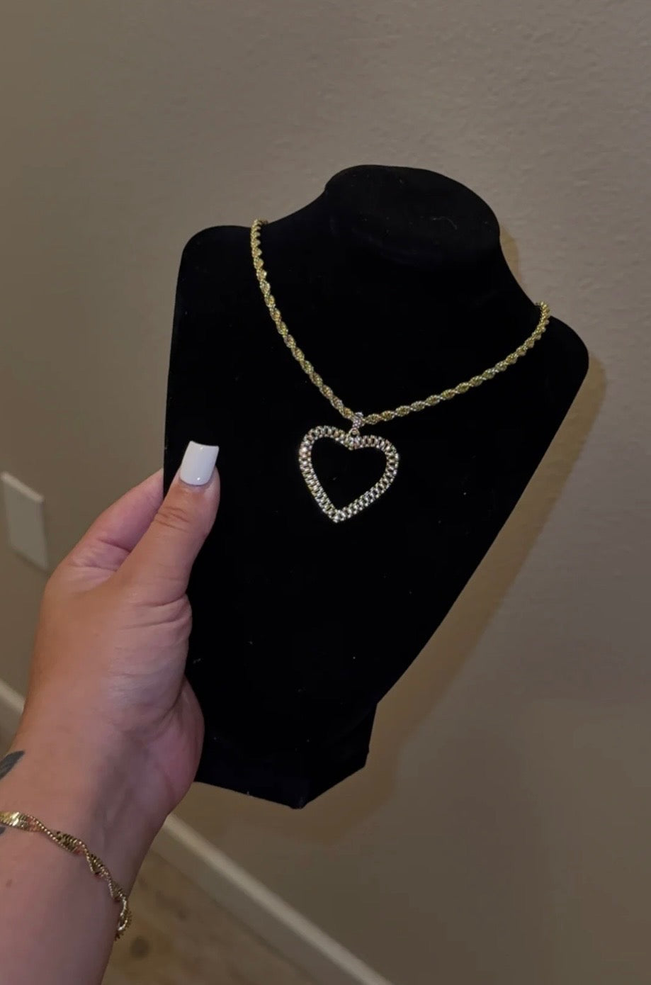 HEART ROLECK NECKLACE (LARGE SIZE)