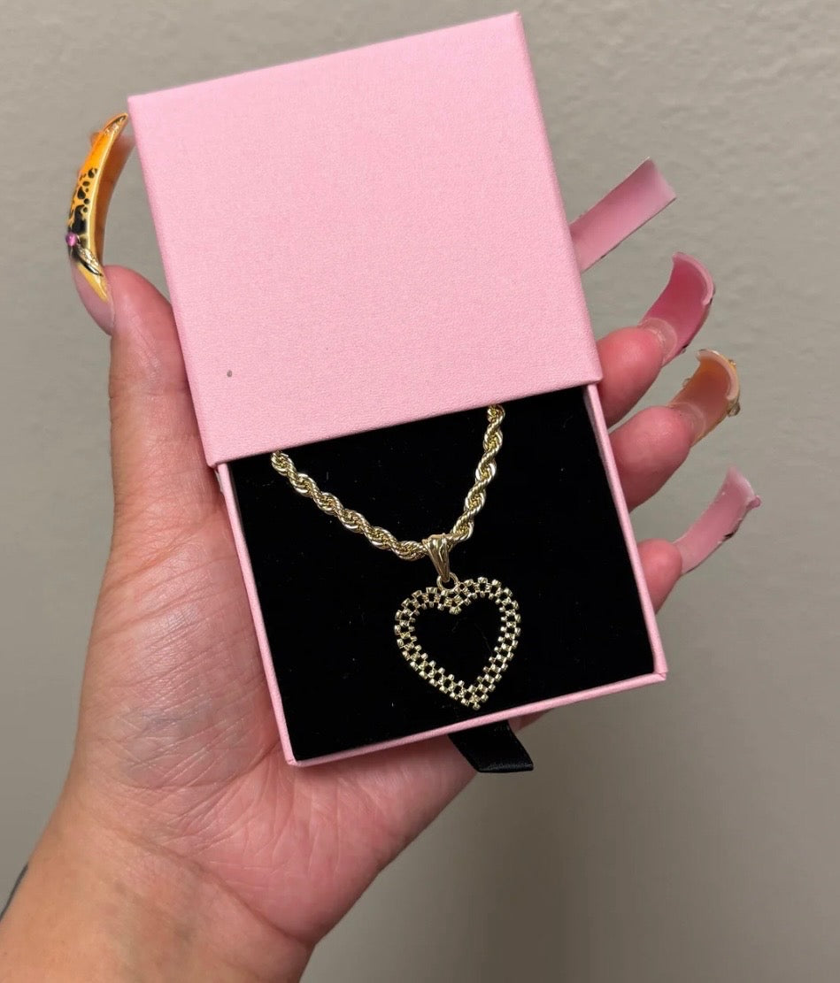 HEART ROLEX ROPE NECKLACE