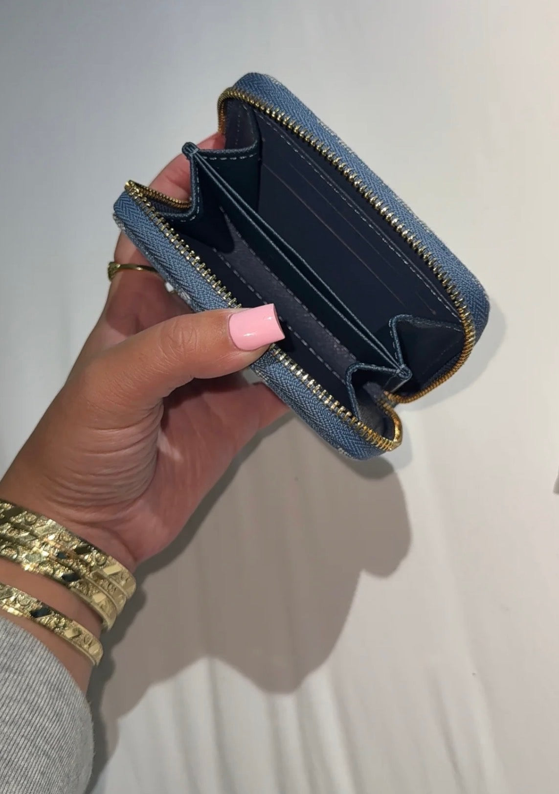 DENIM LV CARDHOLDER