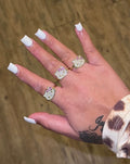 PINK HK BOW RING
