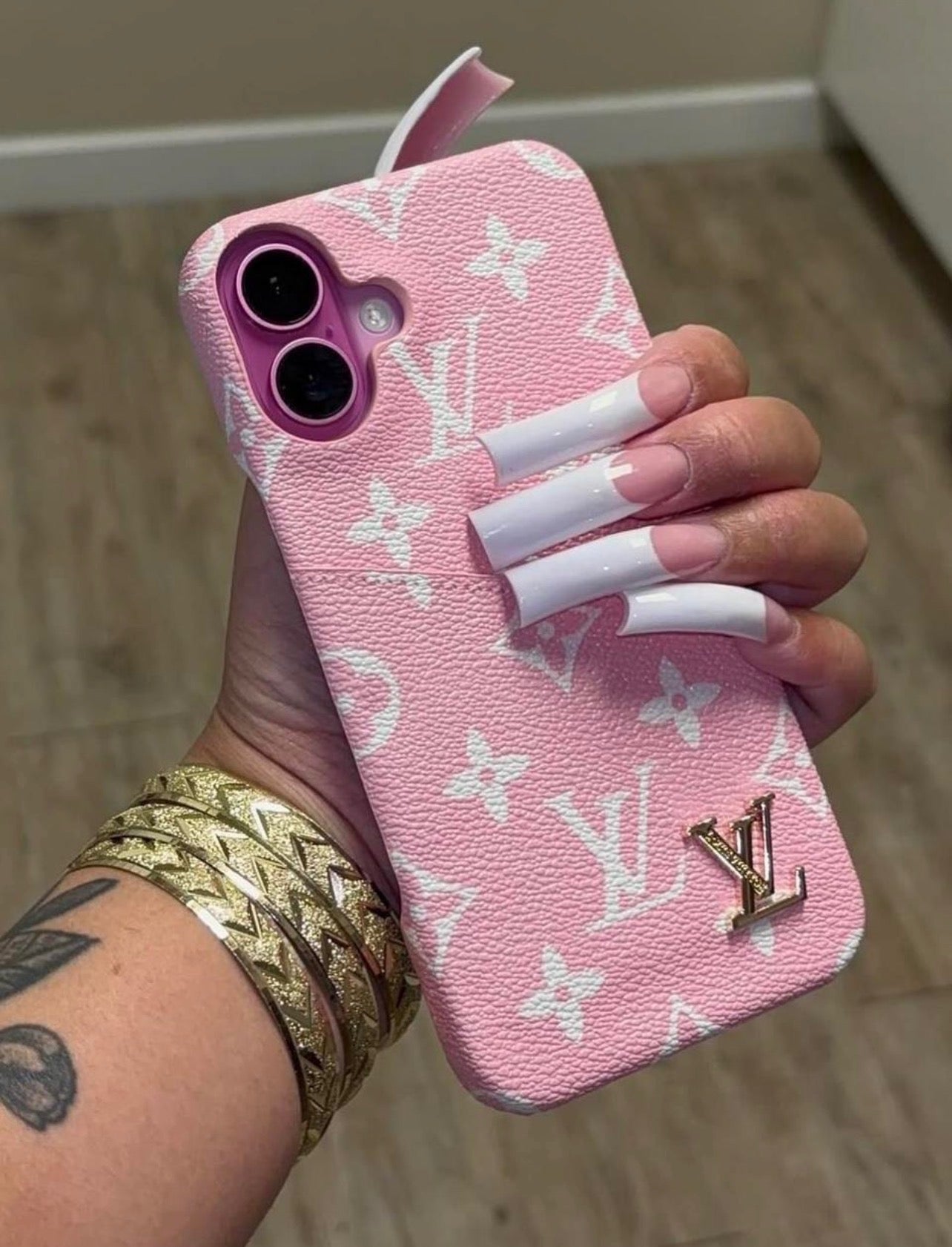PINK LV PHONE CASE