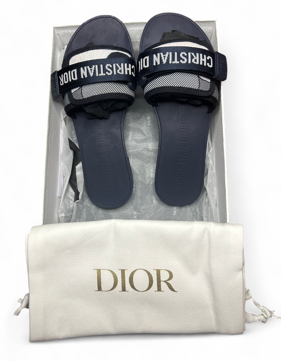 DIOR BLUE AND WHITE SANDLAS