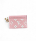 PINK LV CARD HOLDER