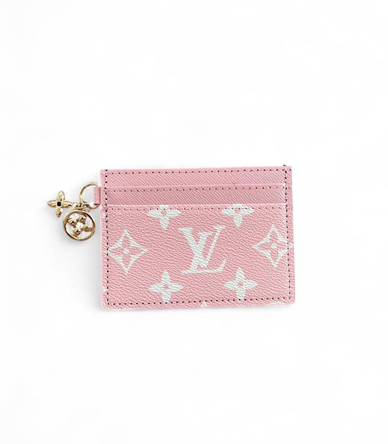 PINK LV CARD HOLDER